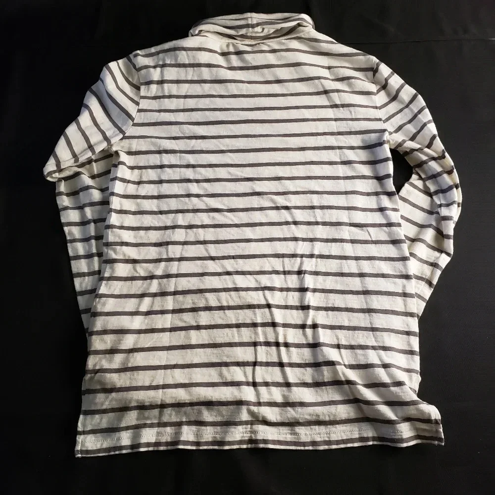 Madewell Striped‎ Whisper Cotton Turtleneck Blouse XS